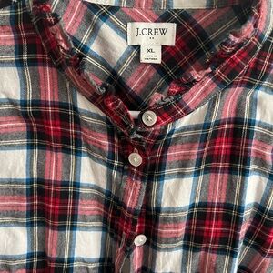 J.Crew flannel Plaid Shirt - Red, Blue, White
